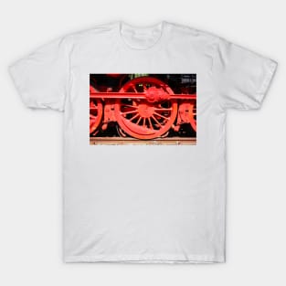 Red wheel of a steam locomotive type 50 3562-1, Germany, Europe T-Shirt